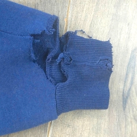 VTG 90S DREXEL UNIVERSITY GRUNGE/DESTROYED HOODIE MENS L. - Picture 8 of 9